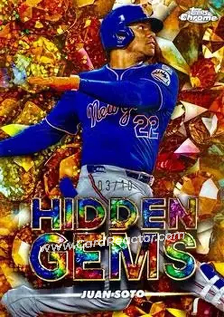 2025 Bowman Chrome - Hidden Gems Citrine #HG-31 - Juan Soto - New York Mets - Front