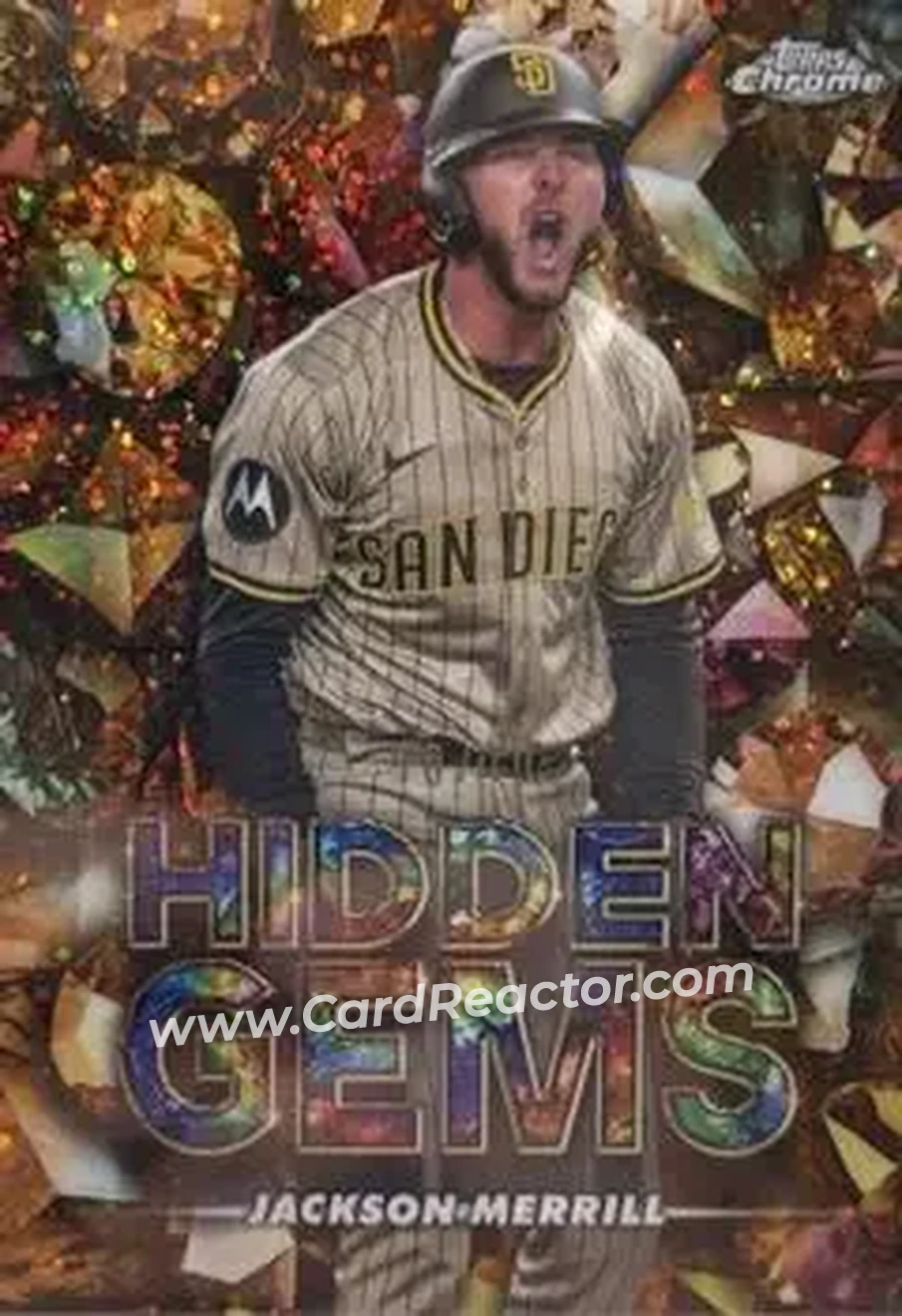 2025 Bowman Chrome - Hidden Gems Citrine #HG-37 - Jackson Merrill - San Diego Padres - Front