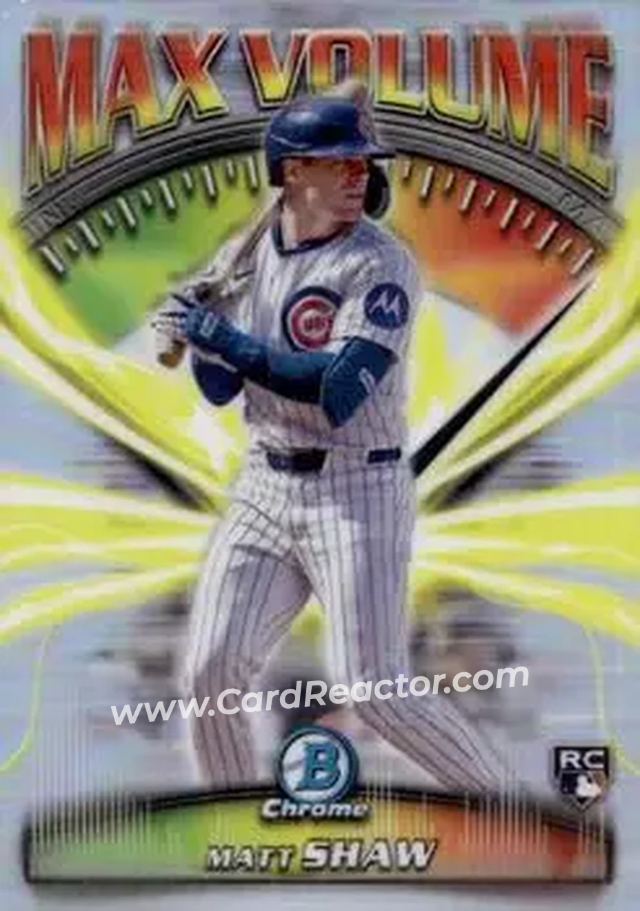 2025 Bowman Chrome - Max Volume #MV-3 - Matt Shaw - Chicago Cubs - Front