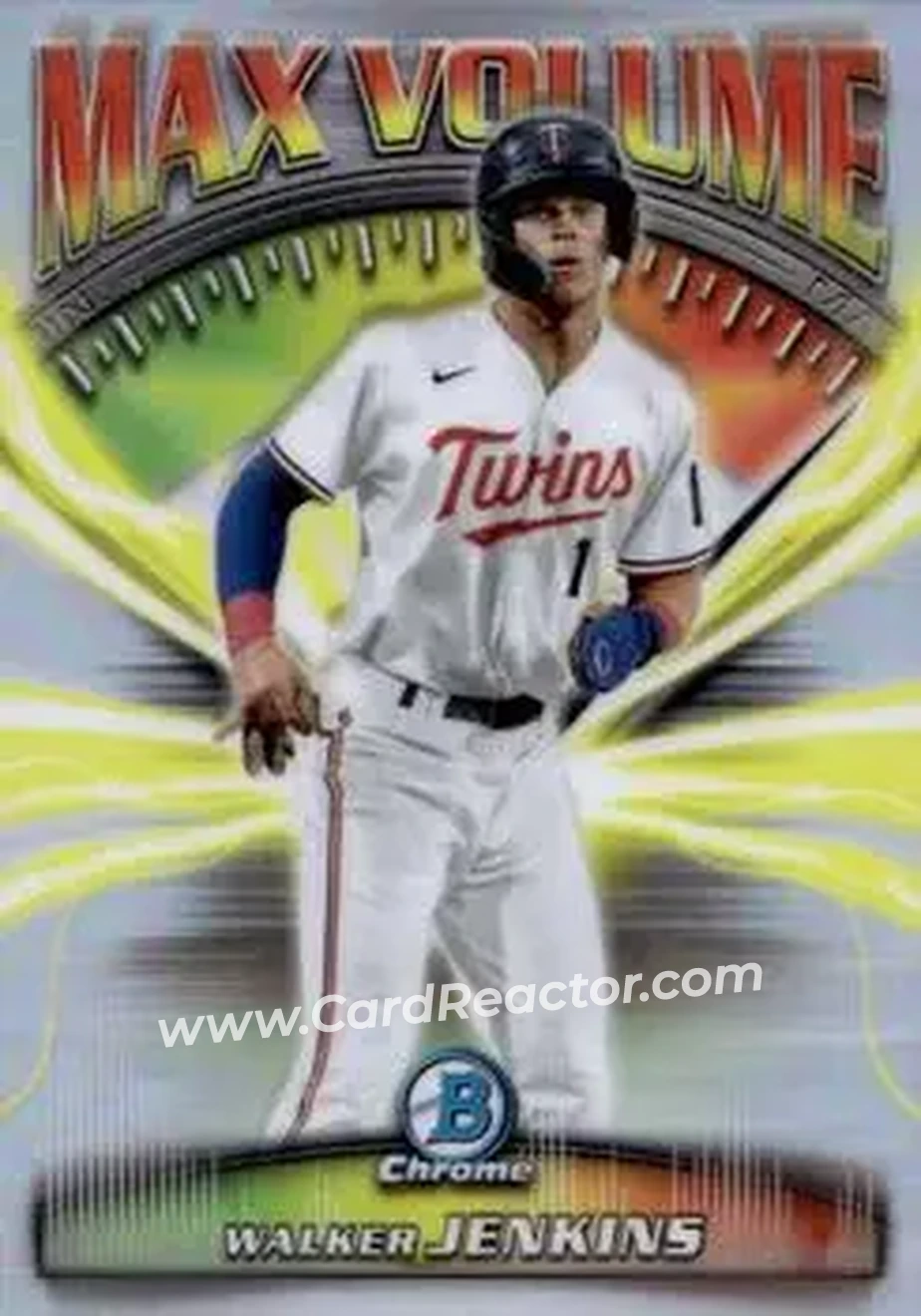 2025 Bowman Chrome - Max Volume #MV-4 - Walker Jenkins - Minnesota Twins - Front