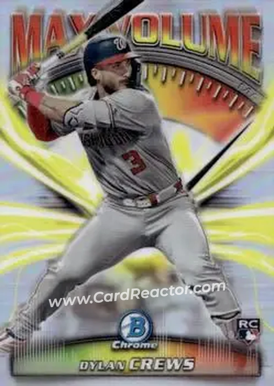 2025 Bowman Chrome - Max Volume #MV-9 - Dylan Crews - Washington Nationals - Front