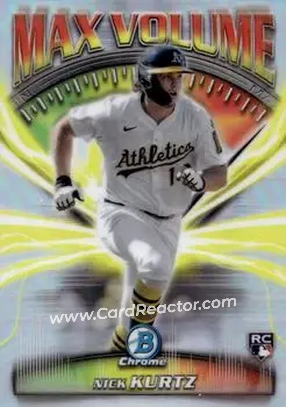 2025 Bowman Chrome - Max Volume #MV-11 - Nick Kurtz - Athletics - Front