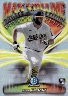 2025 Bowman Chrome #MV-11 Max Volume Nick Kurtz