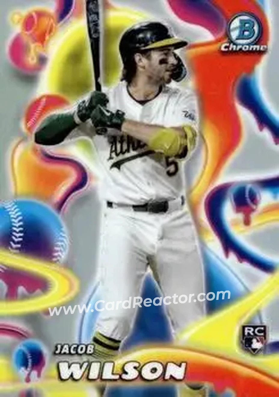 2025 Bowman Chrome - Melt Mashers #MM-7 - Jacob Wilson - Athletics - Front