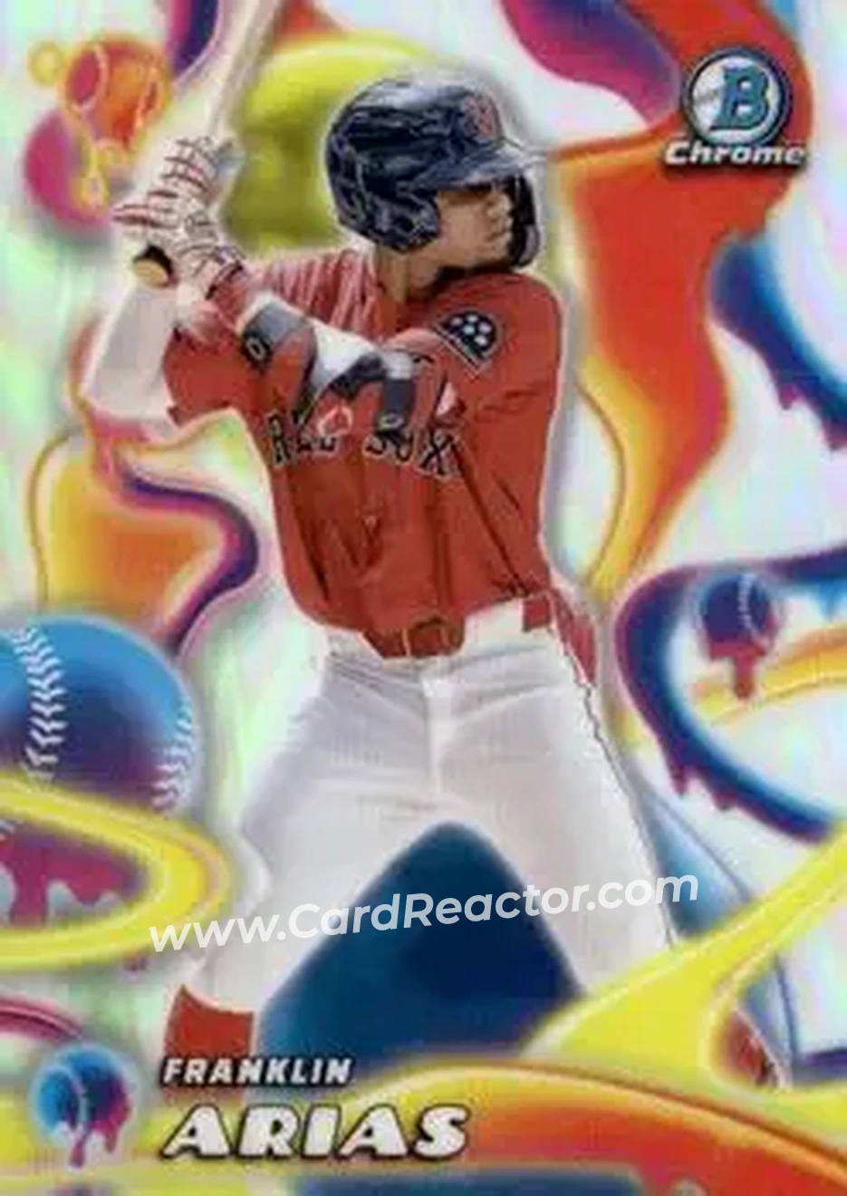 2025 Bowman Chrome - Melt Mashers #MM-14 - Franklin Arias - Boston Red Sox - Front