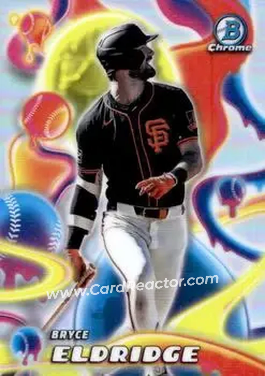2025 Bowman Chrome - Melt Mashers #MM-15 - Bryce Eldridge - San Francisco Giants - Front 2025 Bowman Chrome - Melt Mashers #MM-15 - Bryce Eldridge - San Francisco Giants - Front