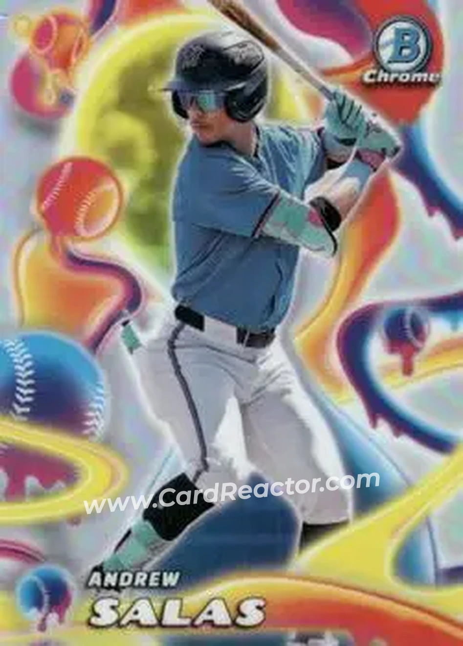 2025 Bowman Chrome - Melt Mashers #MM-17 - Andrew Salas - Miami Marlins - Front