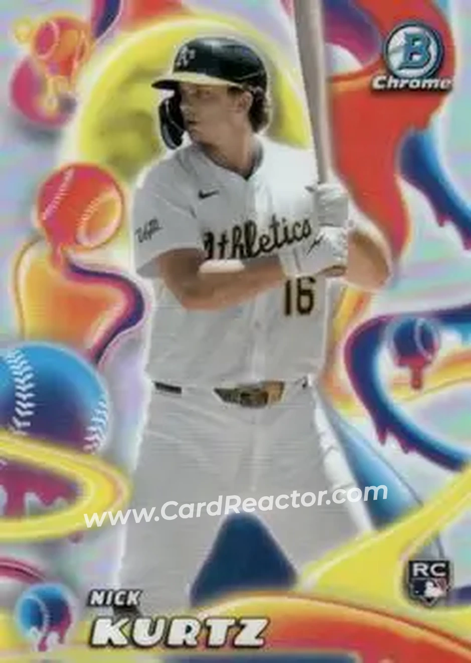 2025 Bowman Chrome - Melt Mashers #MM-25 - Nick Kurtz - Athletics - Front