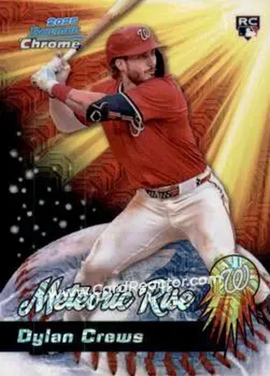 2025 Bowman Chrome - Meteoric Rise Mojo Mega Refractor #MR-10 - Dylan Crews - Washington Nationals - Front