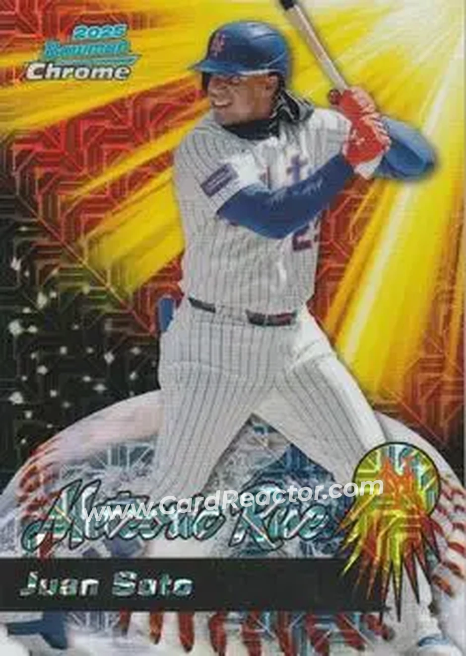 2025 Bowman Chrome - Meteoric Rise Mojo Mega Refractor #MR-15 - Juan Soto - New York Mets - Front