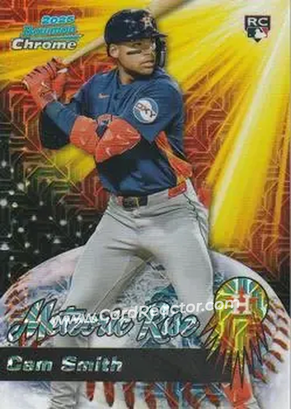2025 Bowman Chrome - Meteoric Rise Mojo Mega Refractor #MR-21 - Cam Smith - Houston Astros - Front