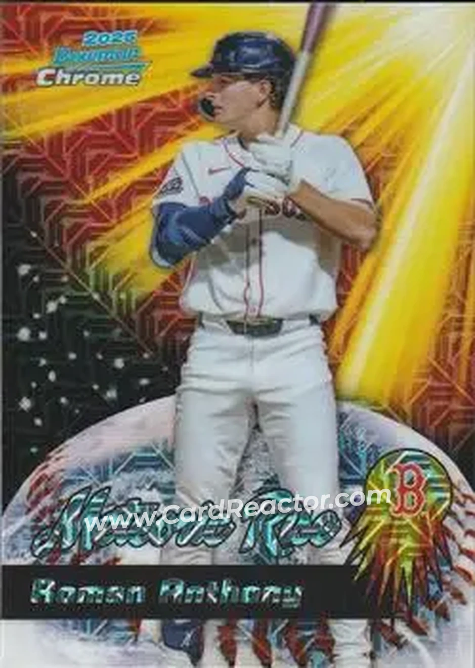 2025 Bowman Chrome - Meteoric Rise Mojo Mega Refractor #MR-25 - Roman Anthony - Boston Red Sox - Front