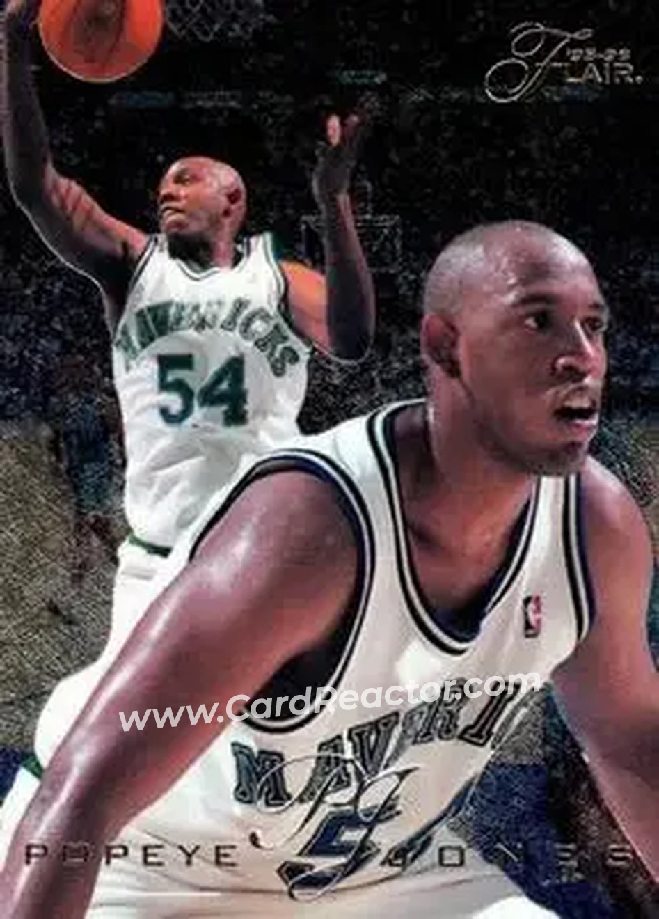 1995-96 Flair #26 - Popeye Jones - Dallas Mavericks - Front