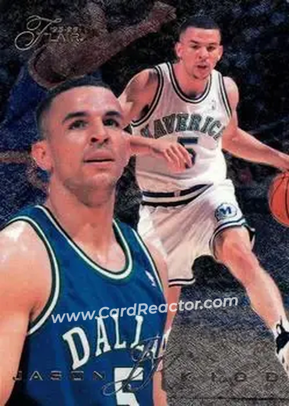 1995-96 Flair #27 - Jason Kidd - Dallas Mavericks - Front