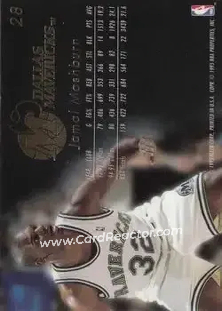 1995-96 Flair #28 - Jamal Mashburn - Dallas Mavericks - Back