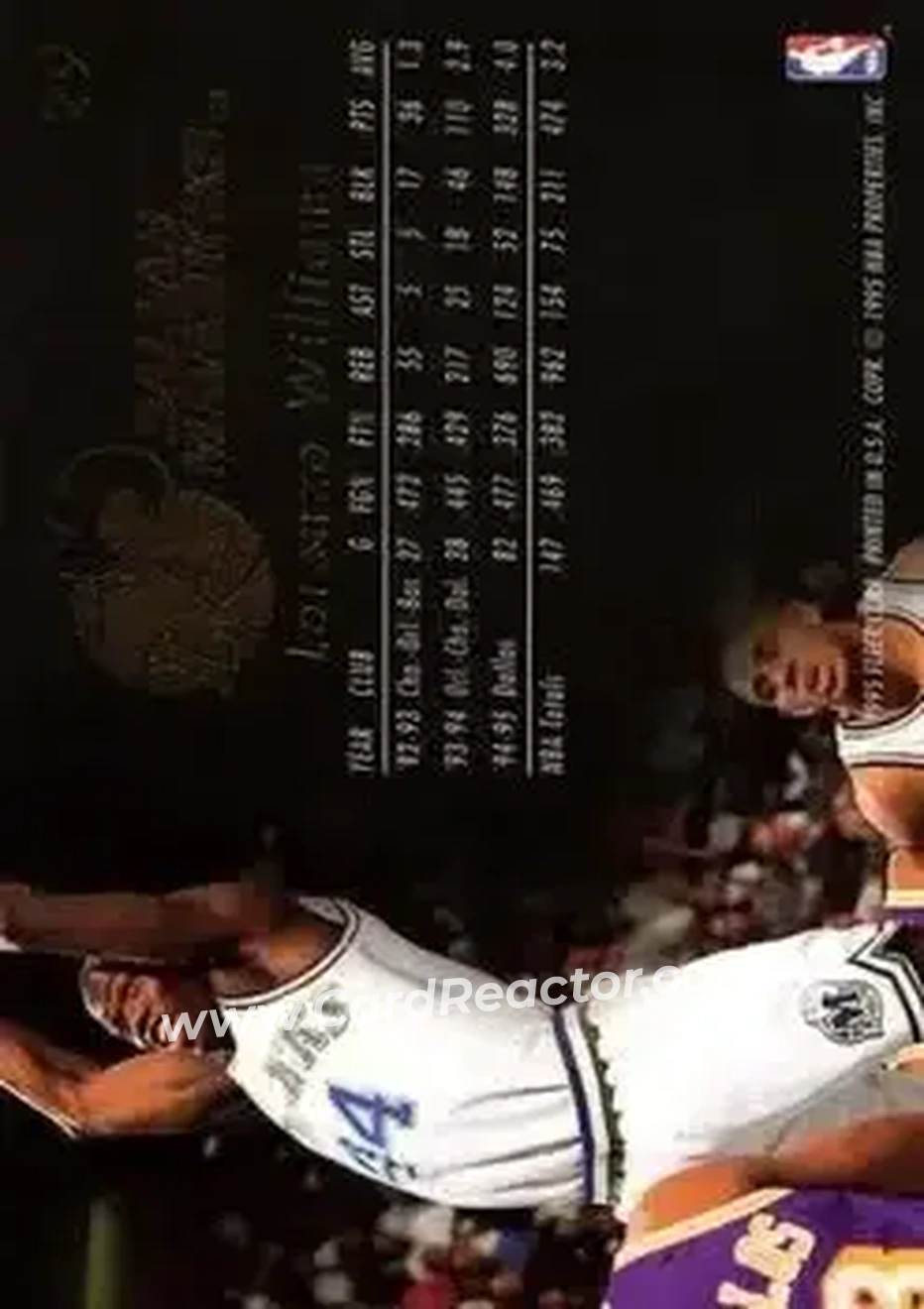 1995-96 Flair #29 - Lorenzo Williams - Dallas Mavericks - Back