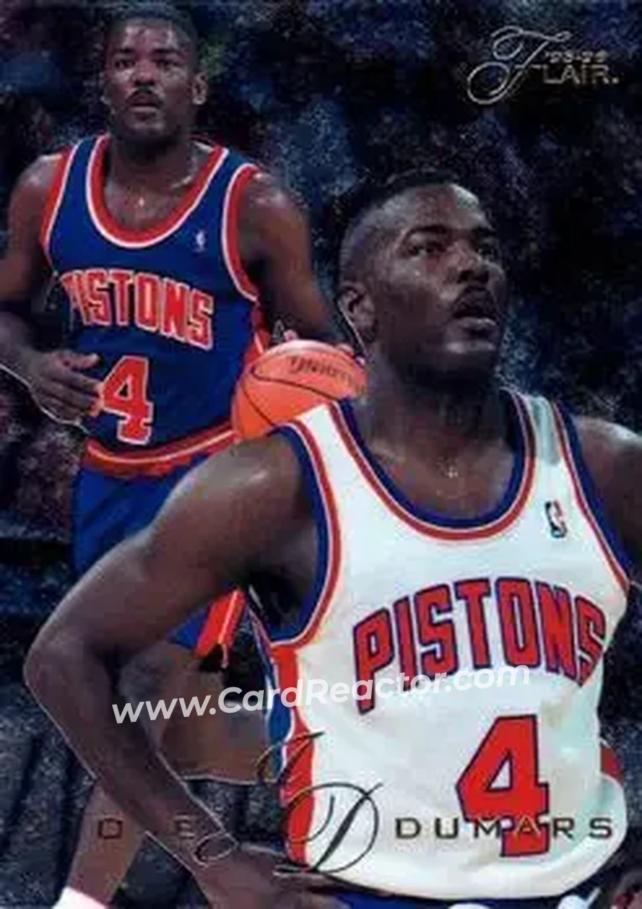 1995-96 Flair #36 - Joe Dumars - Detroit Pistons - Front