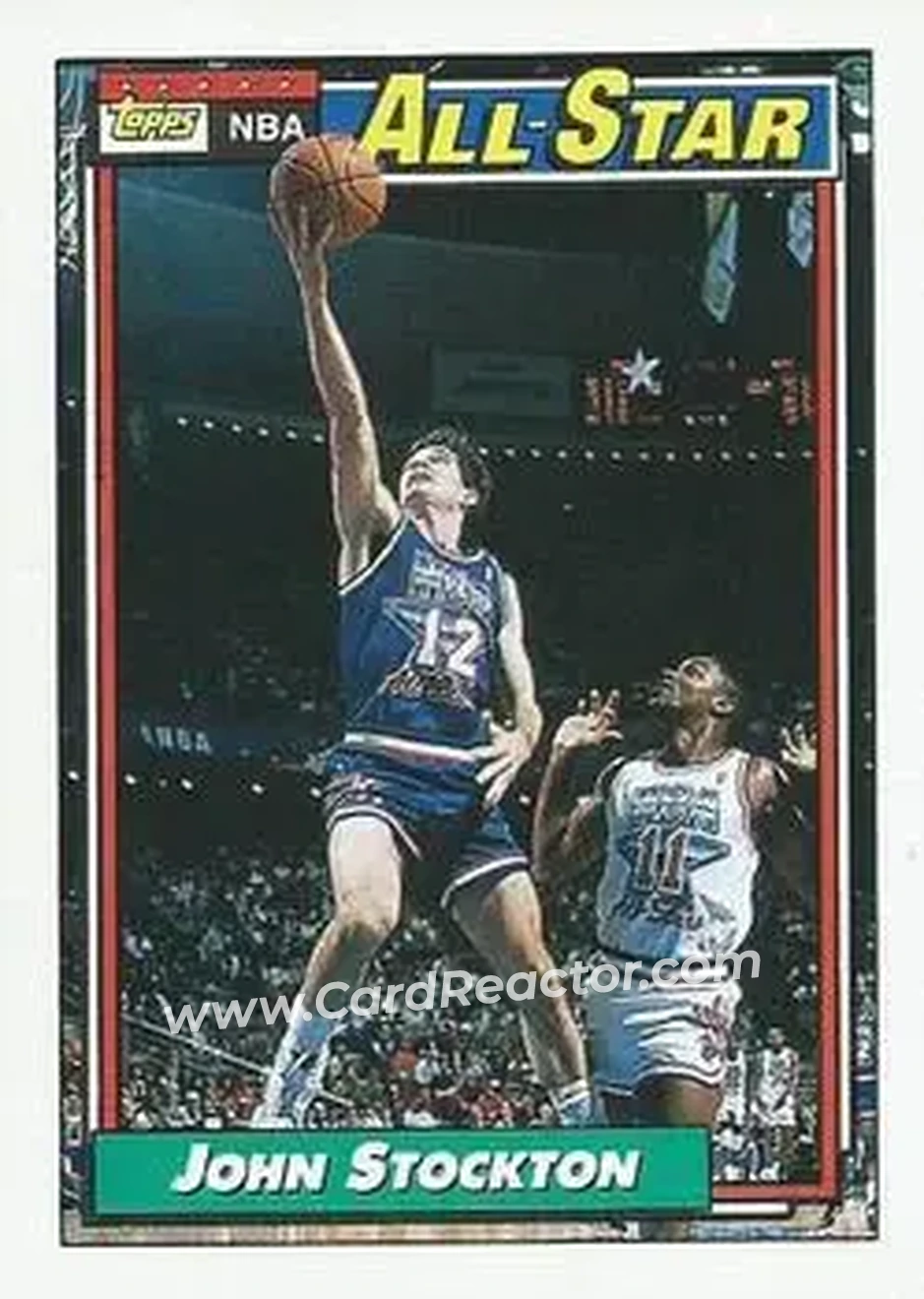 1992-93 Topps #101 - John Stockton - Utah Jazz - Front