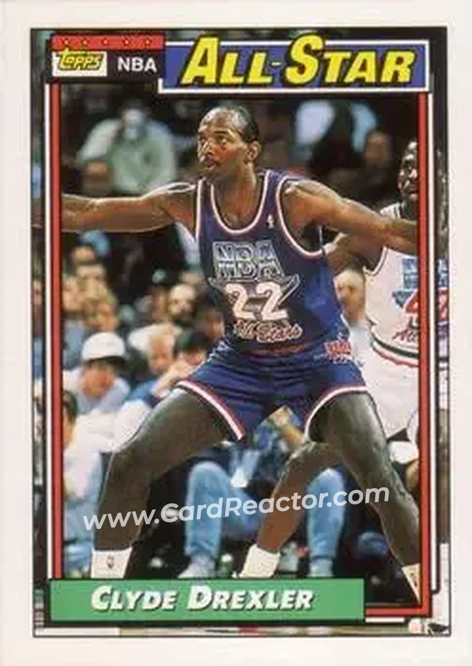 1992-93 Topps #102 - Clyde Drexler - Portland Trail Blazers - Front