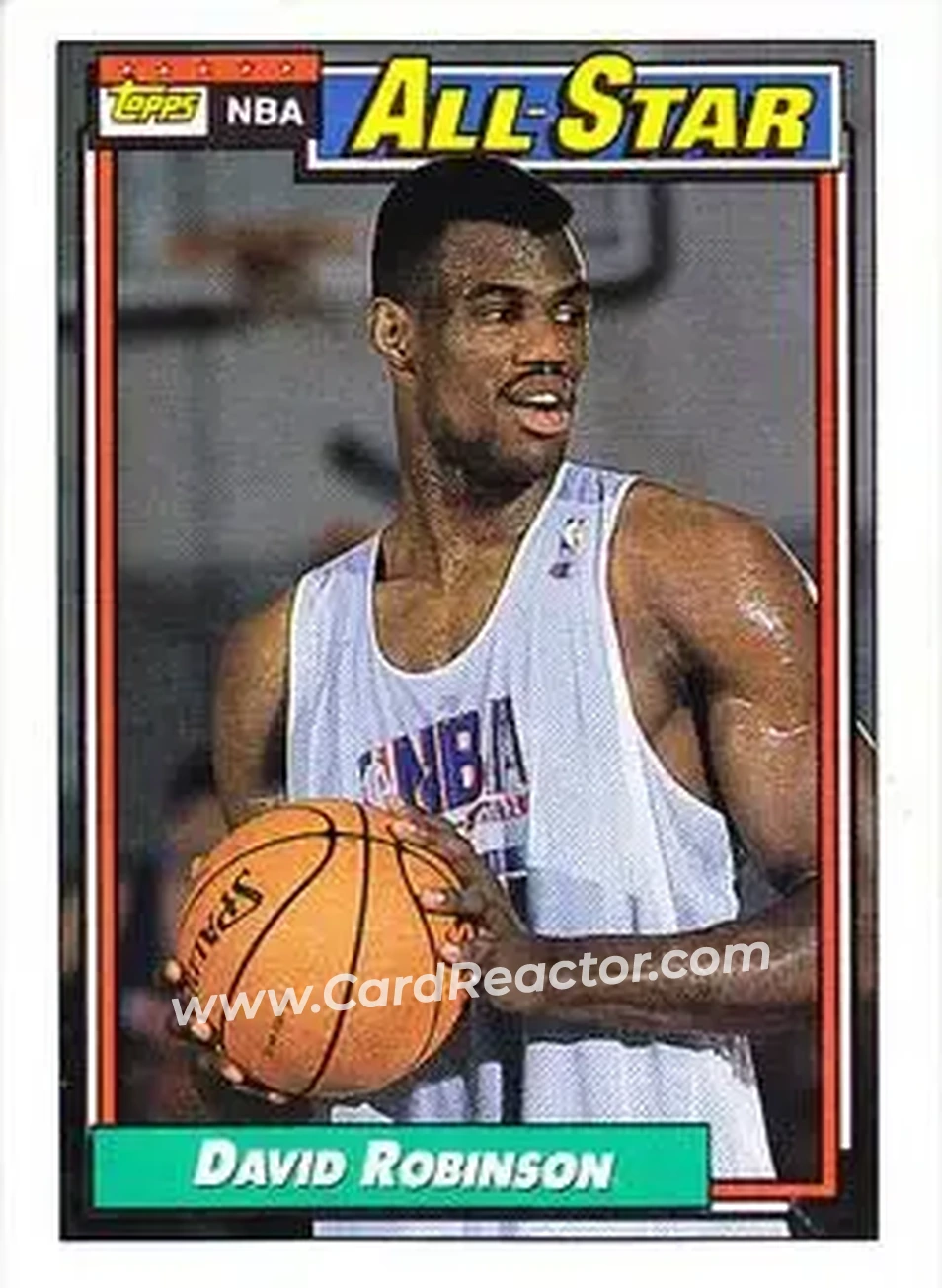 1992-93 Topps #106 - David Robinson - San Antonio Spurs - Front