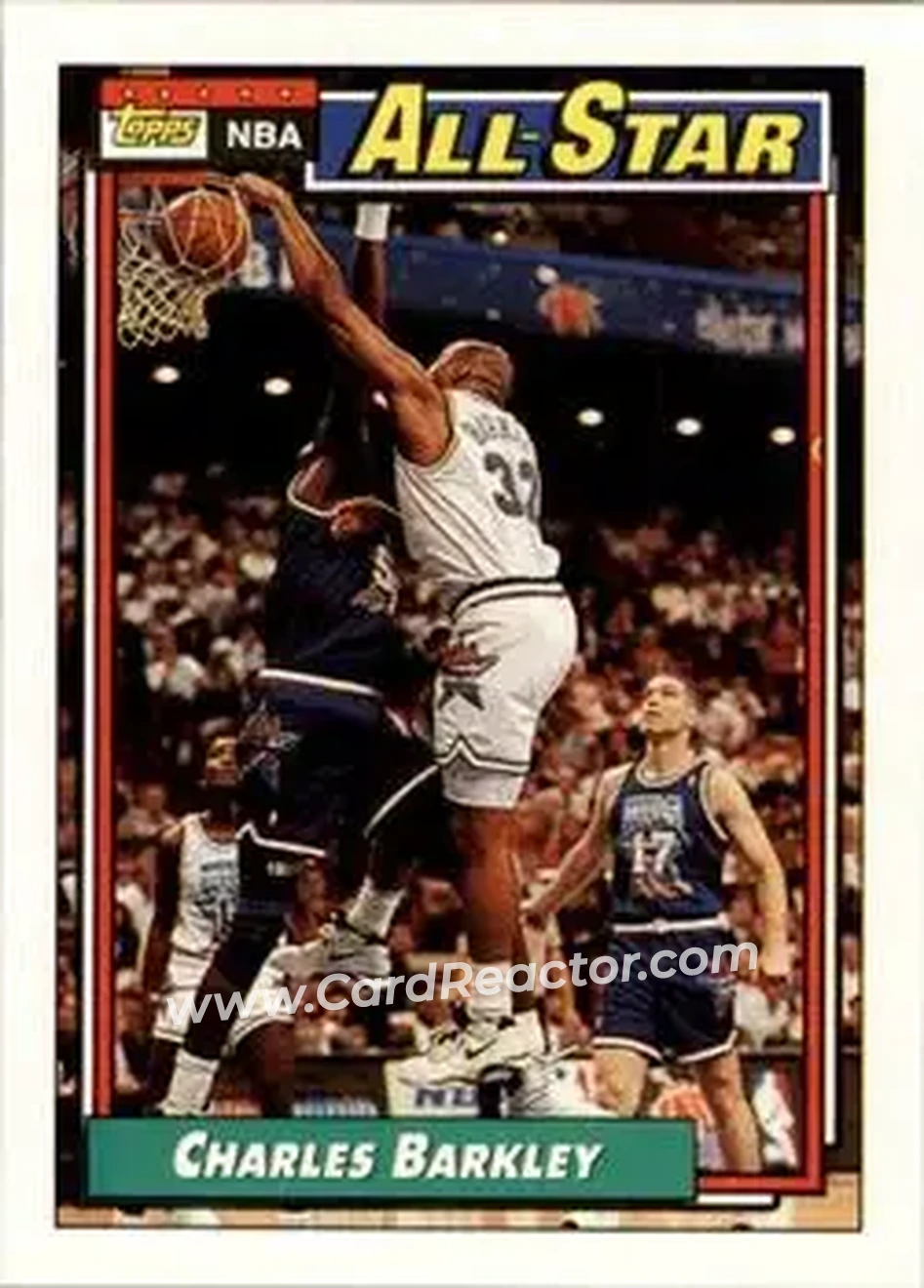 1992-93 Topps #107 - Charles Barkley - Philadelphia 76ers - Front