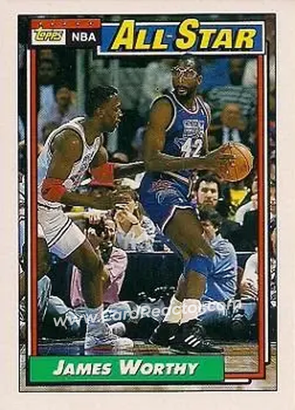 1992-93 Topps #108 - James Worthy - Los Angeles Lakers - Front