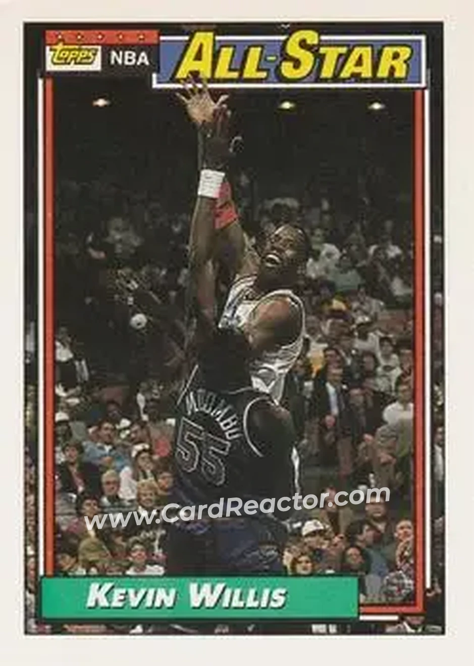 1992-93 Topps #109 - Kevin Willis - Atlanta Hawks - Front