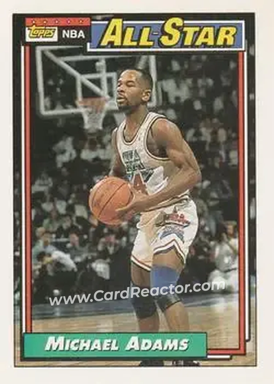 1992-93 Topps #114 - Michael Adams - Washington Bullets - Front