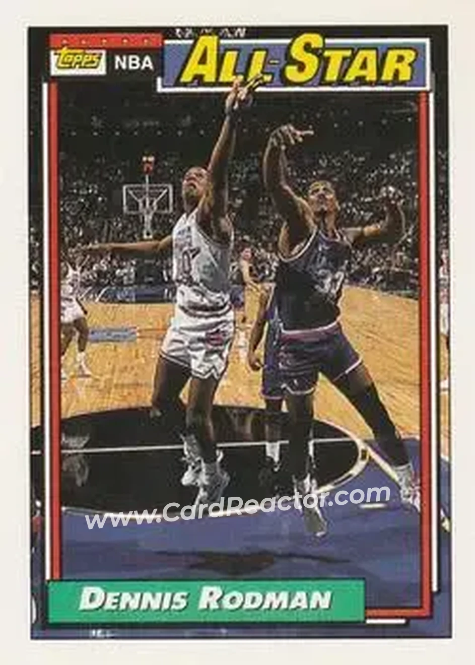 1992-93 Topps #117 - Dennis Rodman - Detroit Pistons - Front