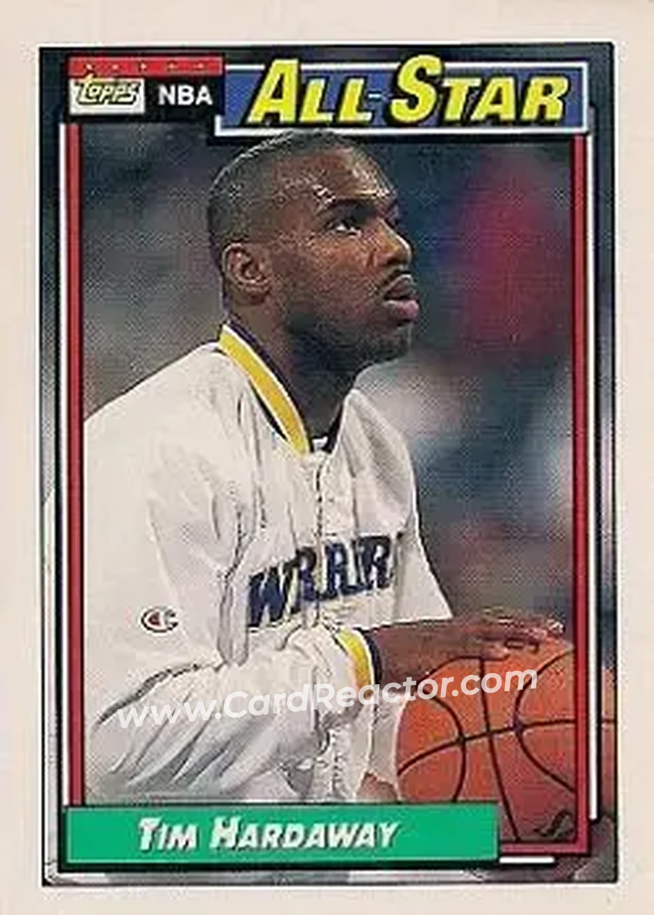 1992-93 Topps #119 - Tim Hardaway - Golden State Warriors - Front