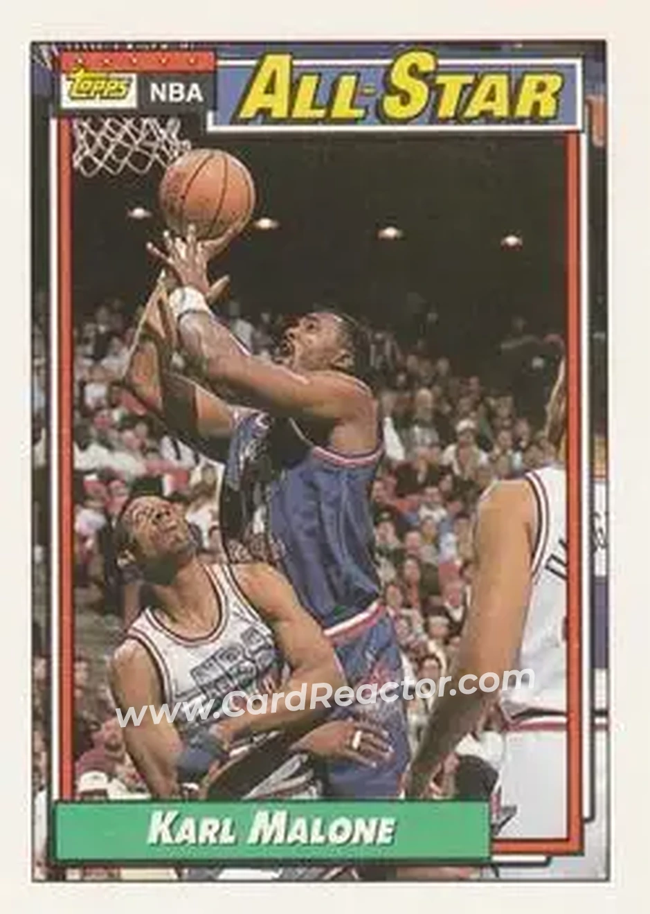 1992-93 Topps #123 - Karl Malone - Utah Jazz - Front