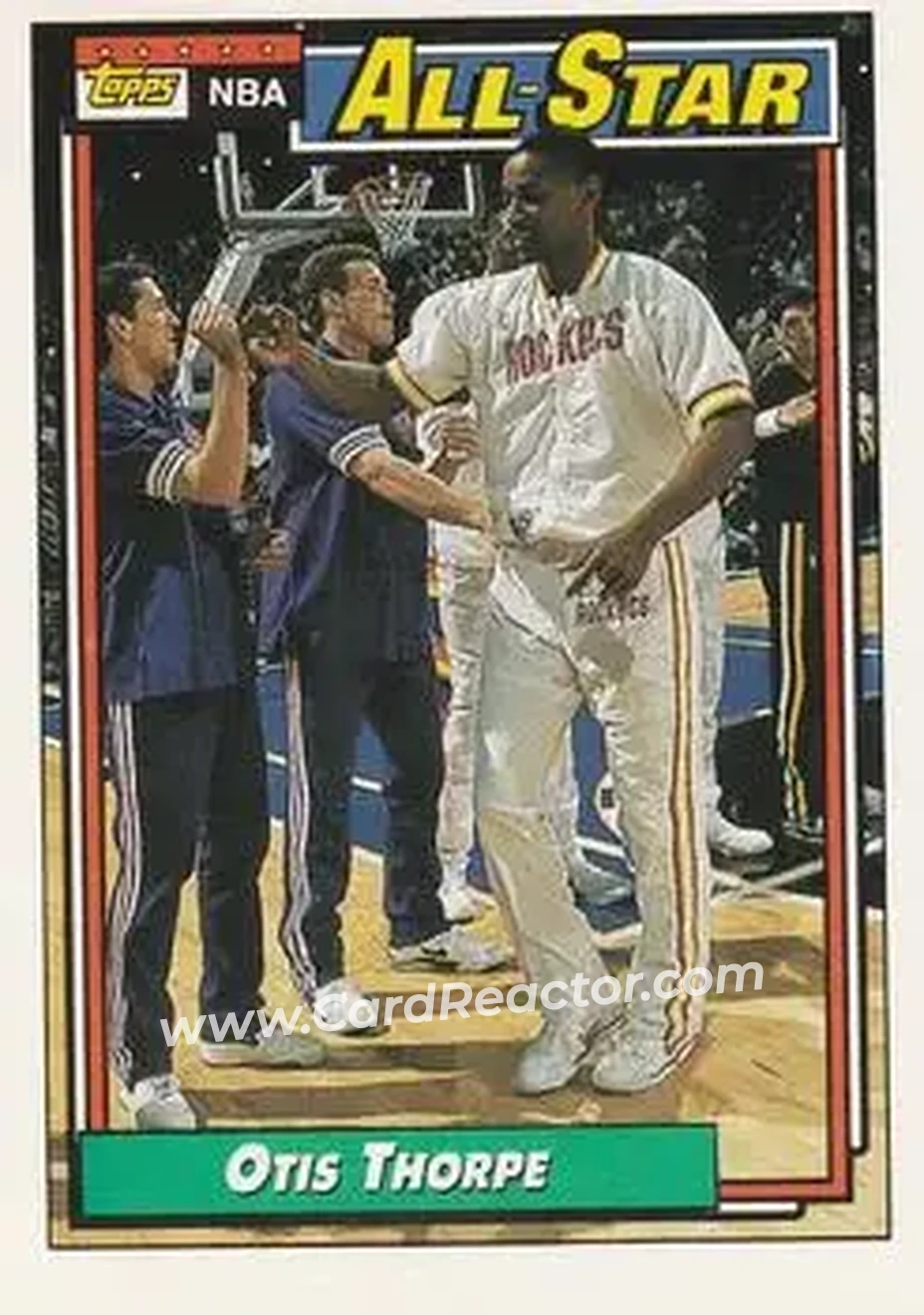 1992-93 Topps #124 - Otis Thorpe - Houston Rockets - Front