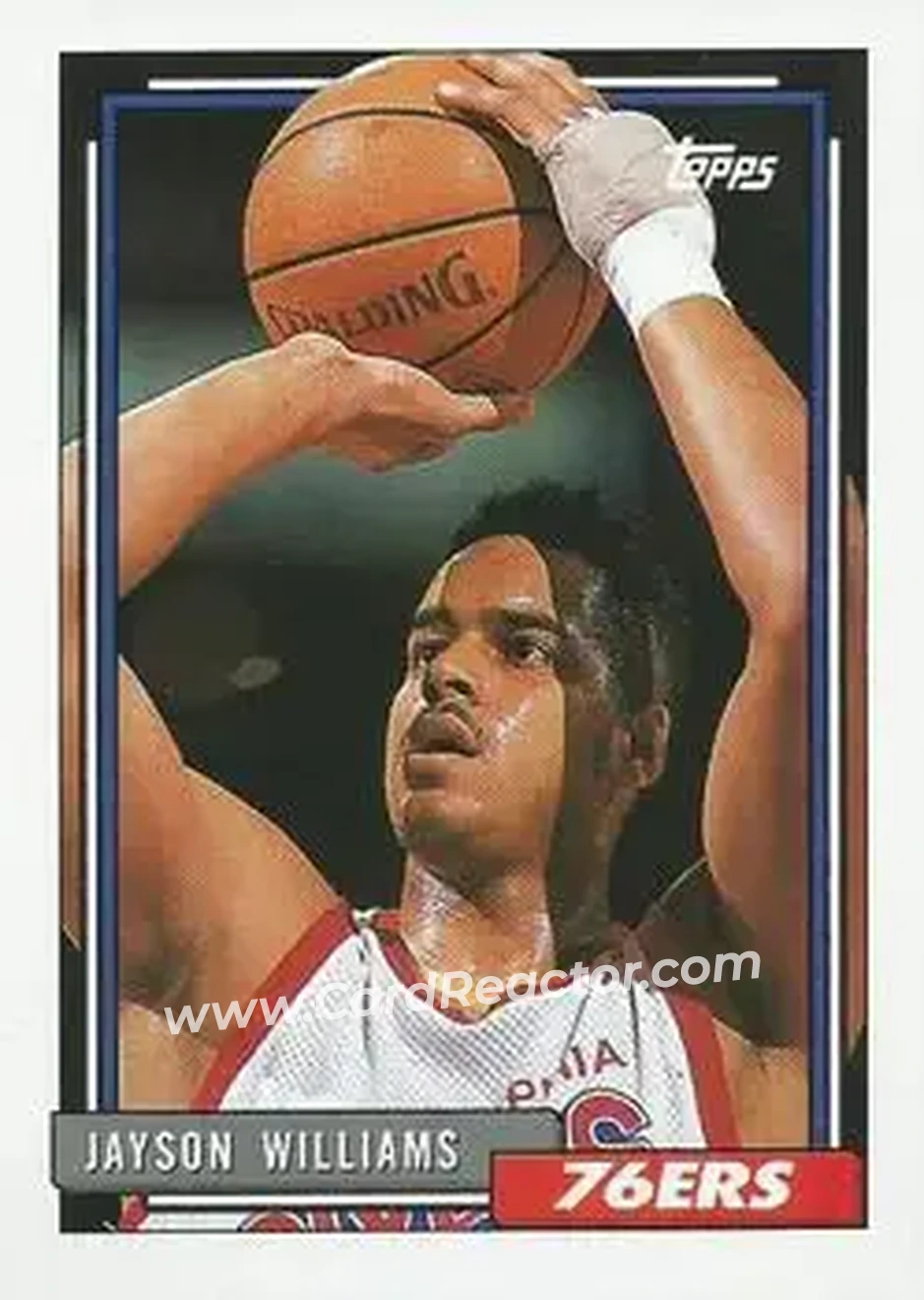 1992-93 Topps #134 - Jayson Williams - Philadelphia 76ers - Front
