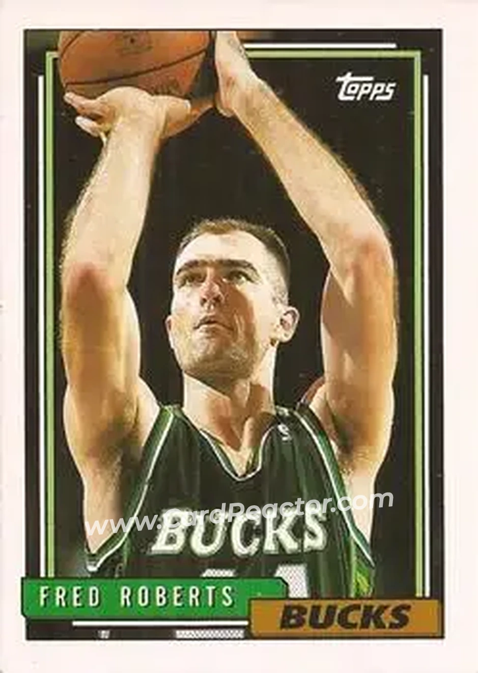 1992-93 Topps #135 - Fred Roberts - Milwaukee Bucks - Front