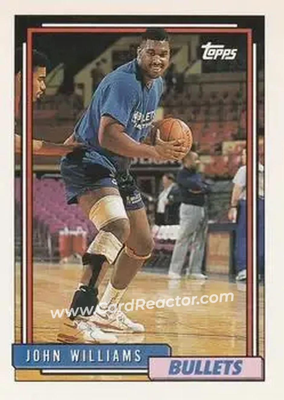 1992-93 Topps #138 - John Williams - Washington Bullets - Front