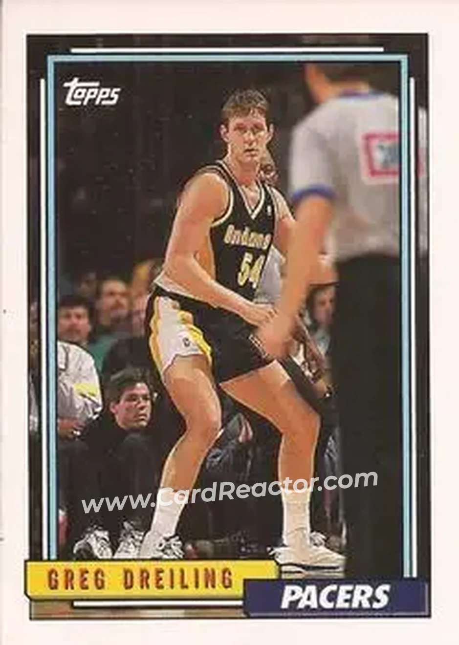 1992-93 Topps #139 - Greg Dreiling - Indiana Pacers - Front