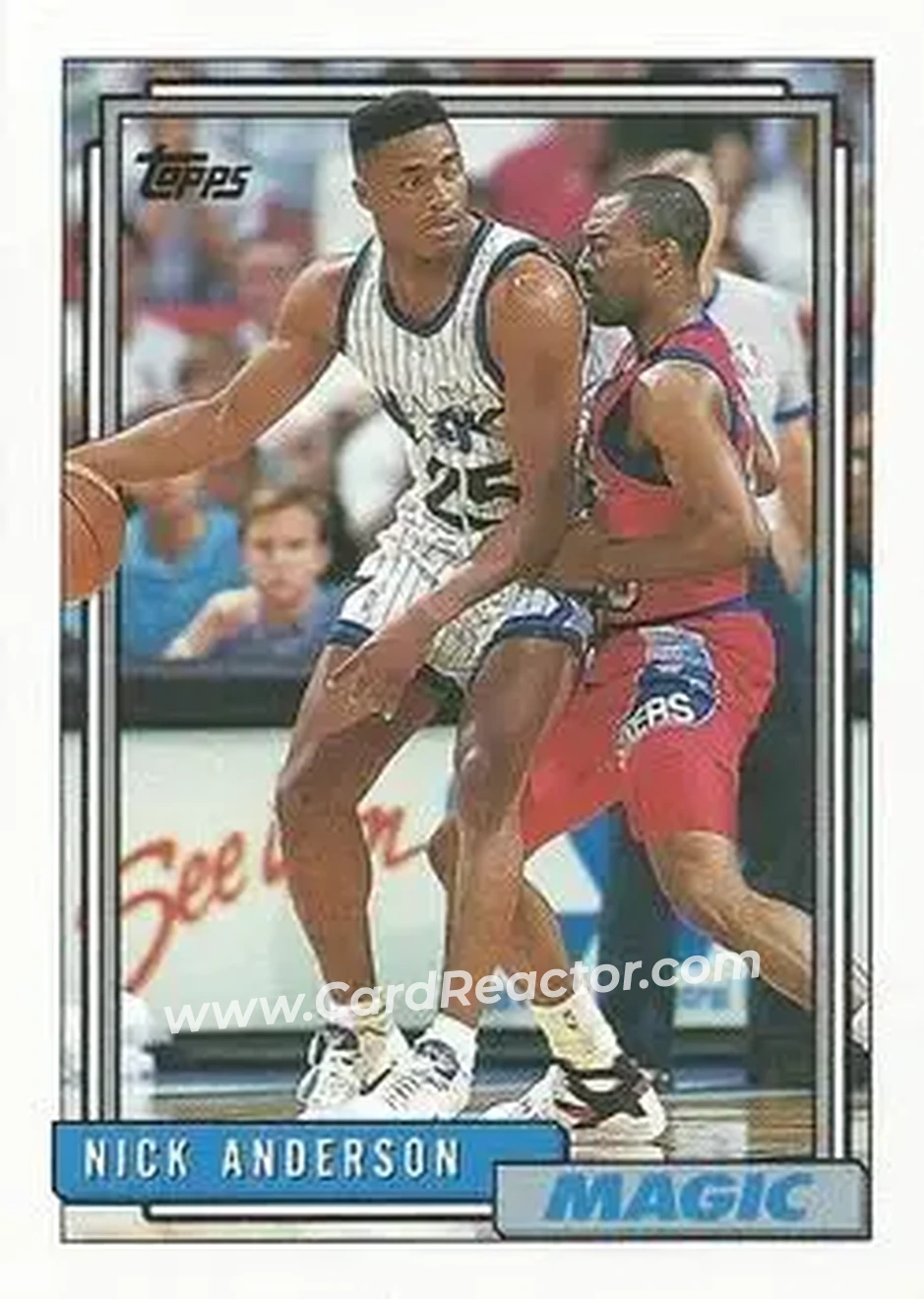 1992-93 Topps #142 - Nick Anderson - Orlando Magic - Front