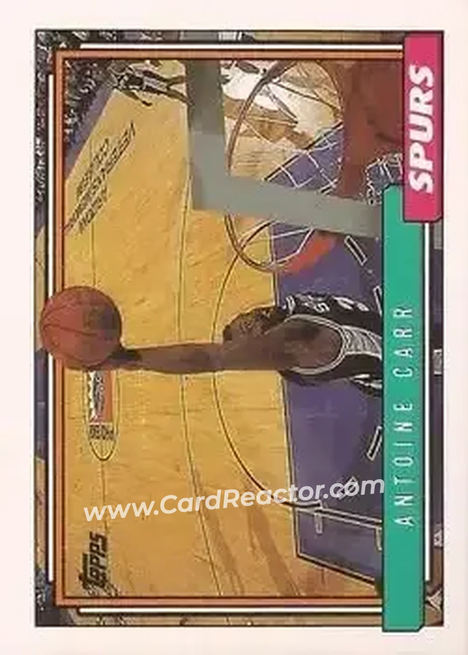 1992-93 Topps #149 - Antoine Carr - San Antonio Spurs - Front 1992-93 Topps #149 - Antoine Carr - San Antonio Spurs - Front