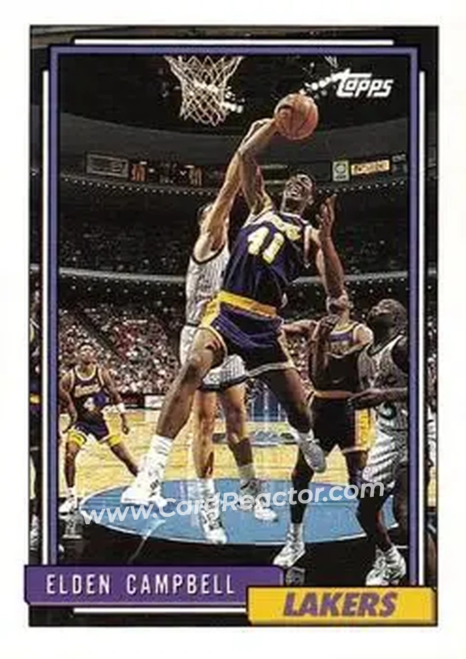 1992-93 Topps #150 - Elden Campbell - Los Angeles Lakers - Front