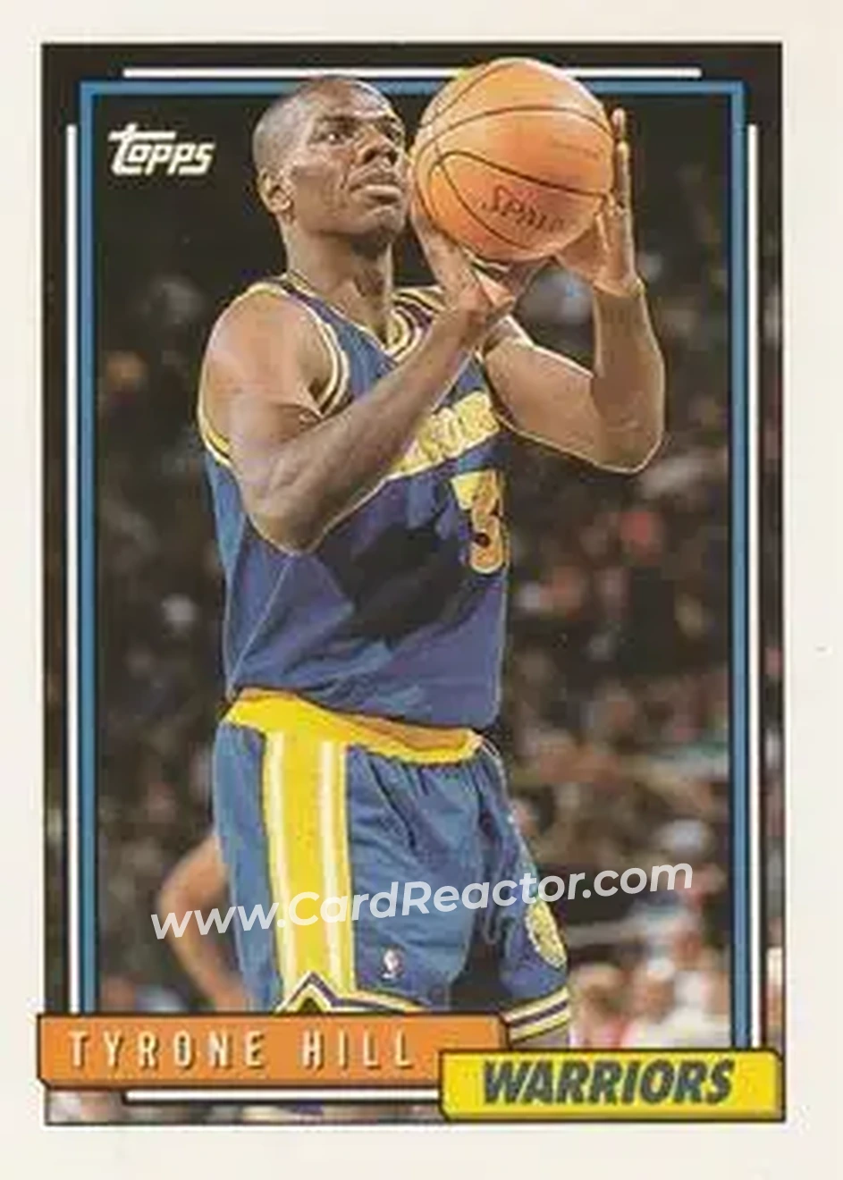 1992-93 Topps #162 - Tyrone Hill - Golden State Warriors - Front