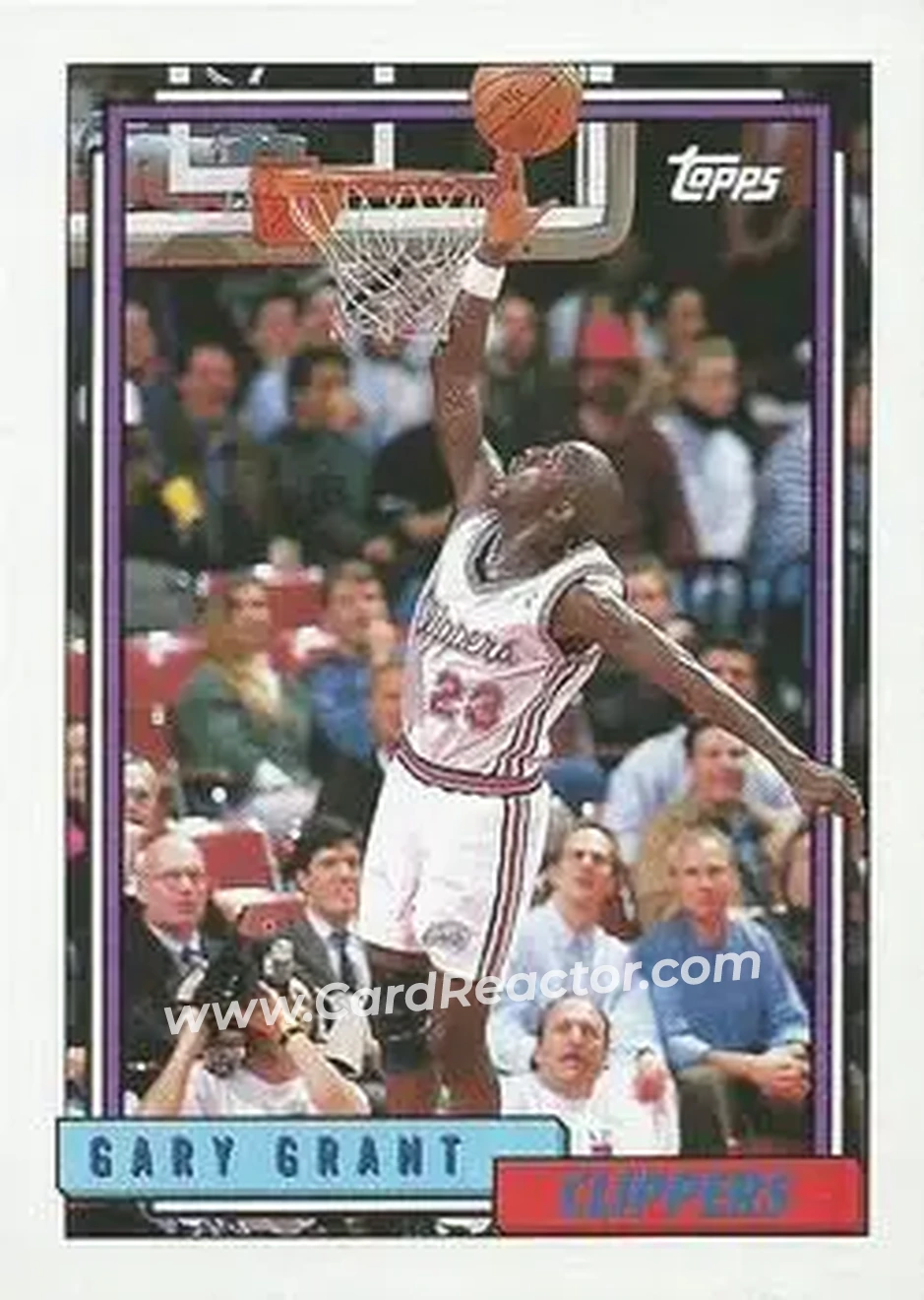 1992-93 Topps #164 - Gary Grant - Los Angeles Clippers - Front