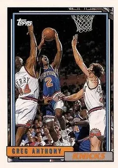 1992-93 Topps #166 - Greg Anthony - New York Knicks