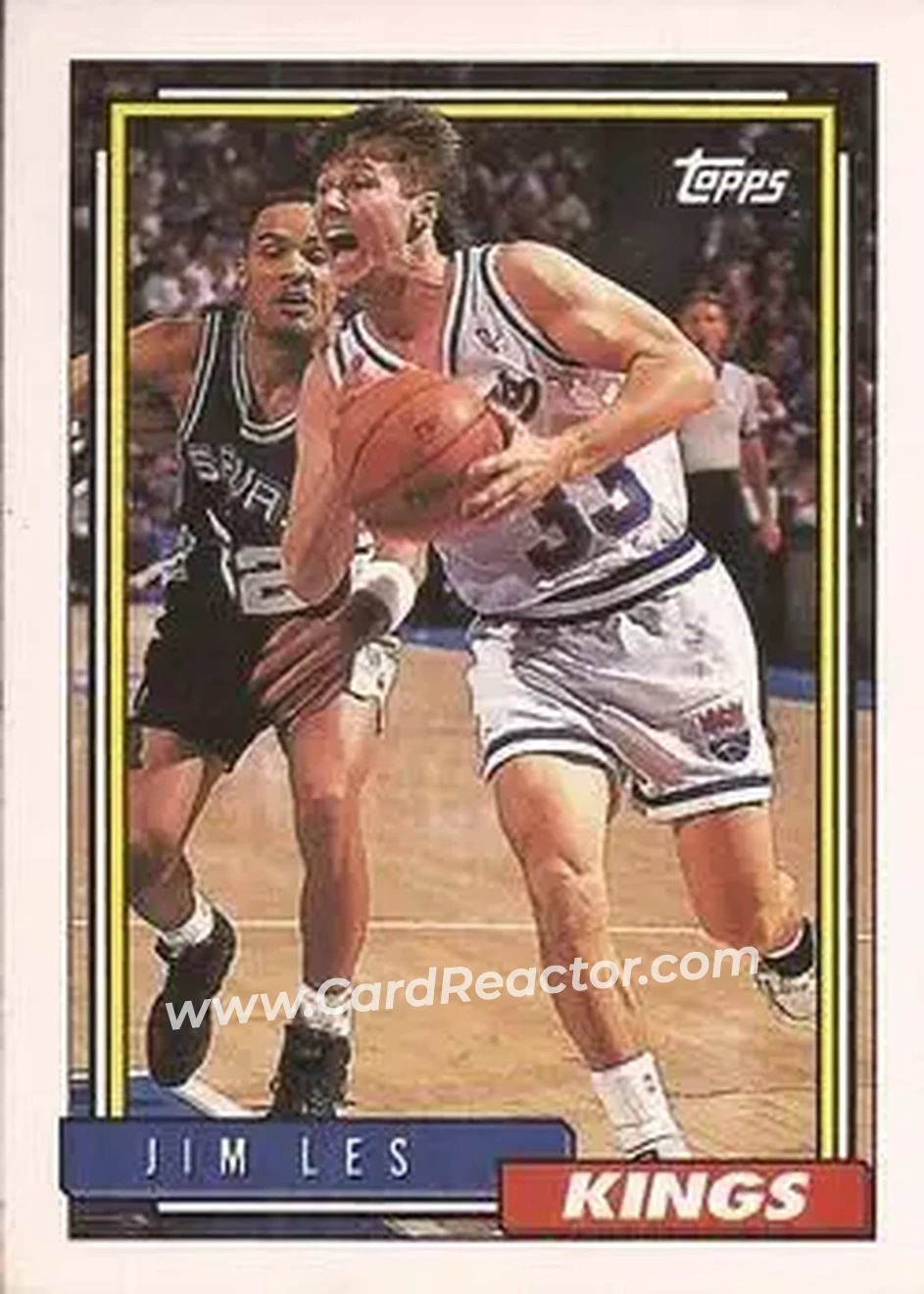 1992-93 Topps #167 - Jim Les - Sacramento Kings - Front