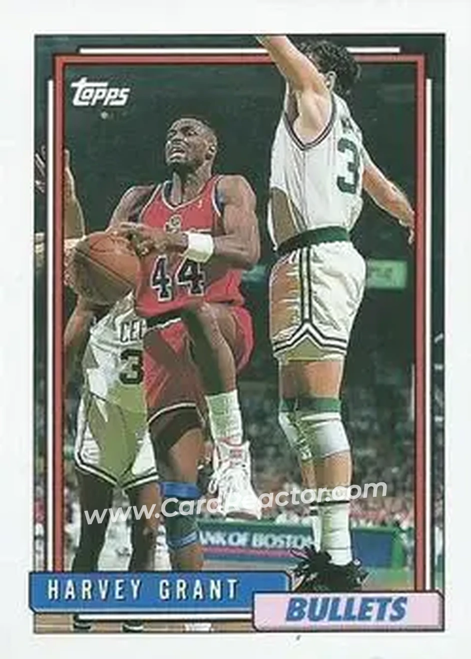 1992-93 Topps #172 - Harvey Grant - Washington Bullets - Front