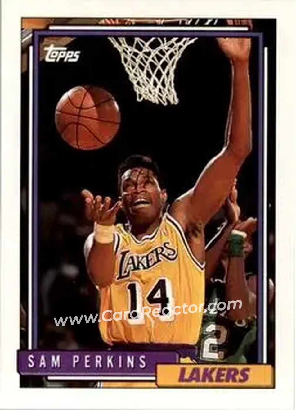 1992-93 Topps #174 - Sam Perkins - Los Angeles Lakers - Front 1992-93 Topps #174 - Sam Perkins - Los Angeles Lakers - Front