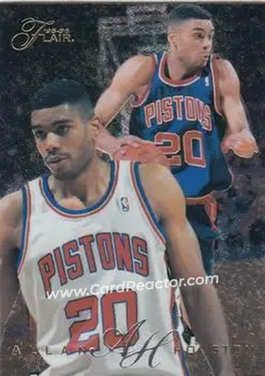 1995-96 Flair #38 - Allan Houston - Detroit Pistons - Front