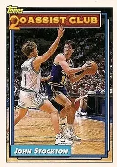 1992-93 Topps #223 - John Stockton - Utah Jazz