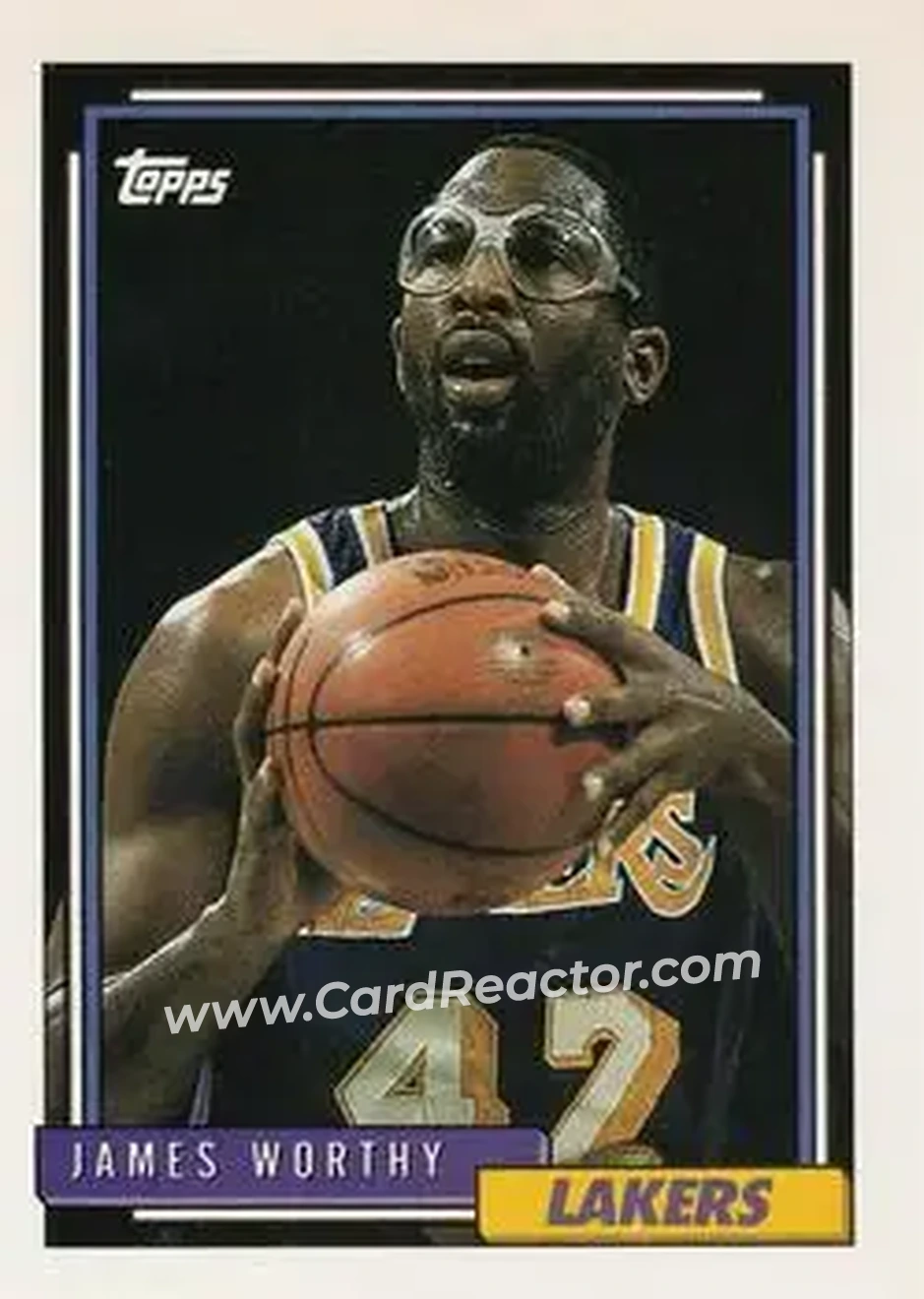 1992-93 Topps #255 - James Worthy - Los Angeles Lakers