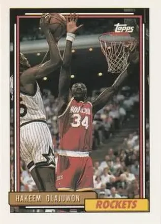 1992-93 Topps #337 - Hakeem Olajuwon - Houston Rockets