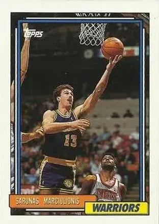 1992-93 Topps #357 - Šarūnas Marčiulionis - Golden State Warriors